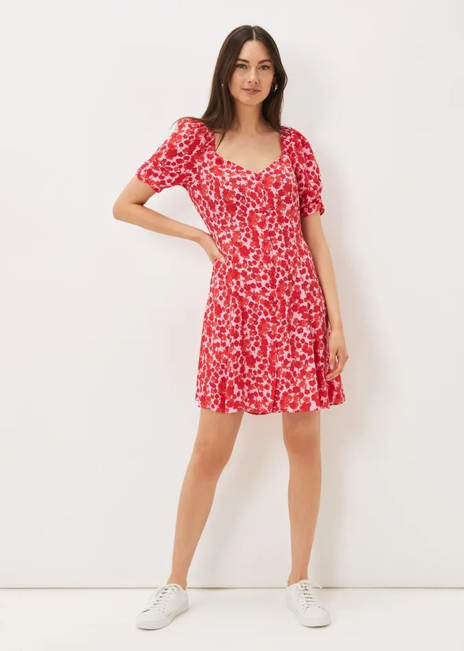 Phase Eight Dresses Sheryl Floral Tea Dress Pinkred 8211 Women