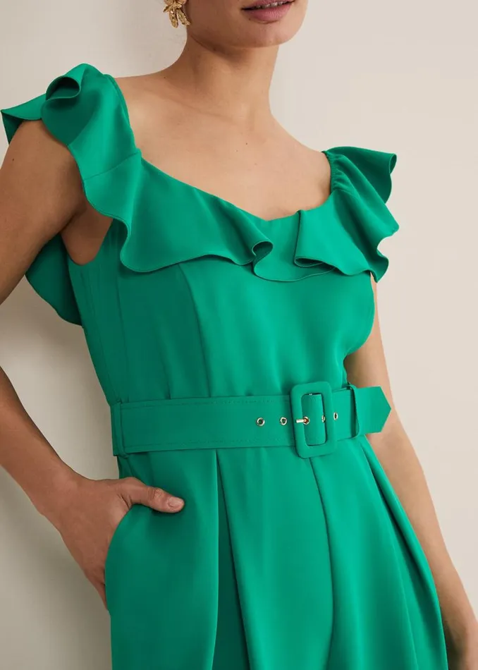 Phase Eight Dresses Tazanna Jumpsuit Grass Green 8211 Women