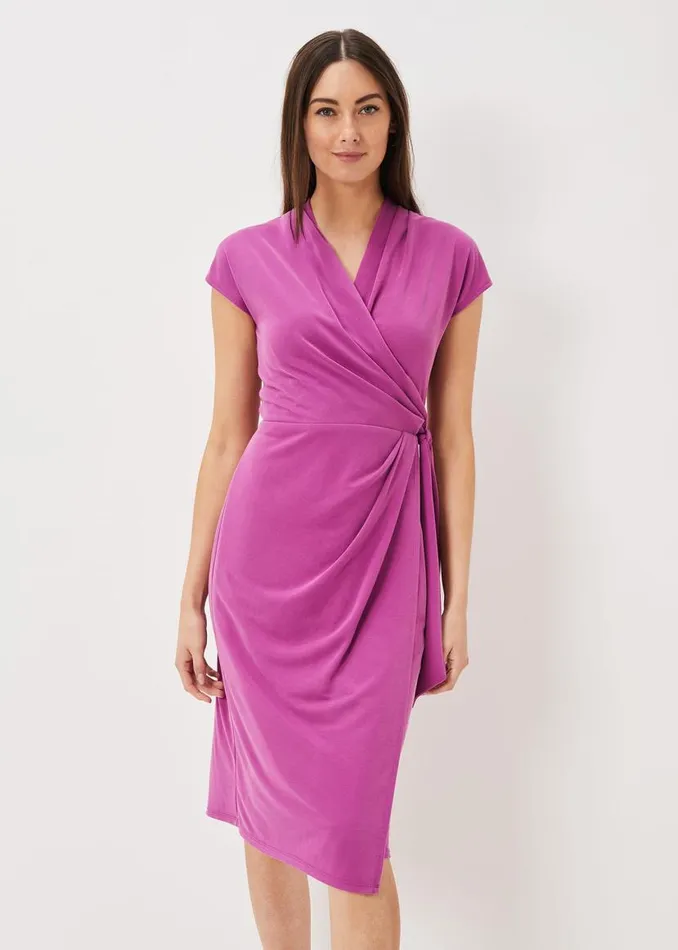 Phase Eight Dresses Toral Wrap Front Dress Orchid 8211 Women