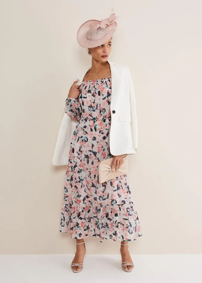Phase Eight Dresses Vicky Off Shoulder Printed Dress Multicoloured 8211 Women Phase Eight Dresses Vicky Off Shoulder Printed Dress Multicoloured 8211 Women