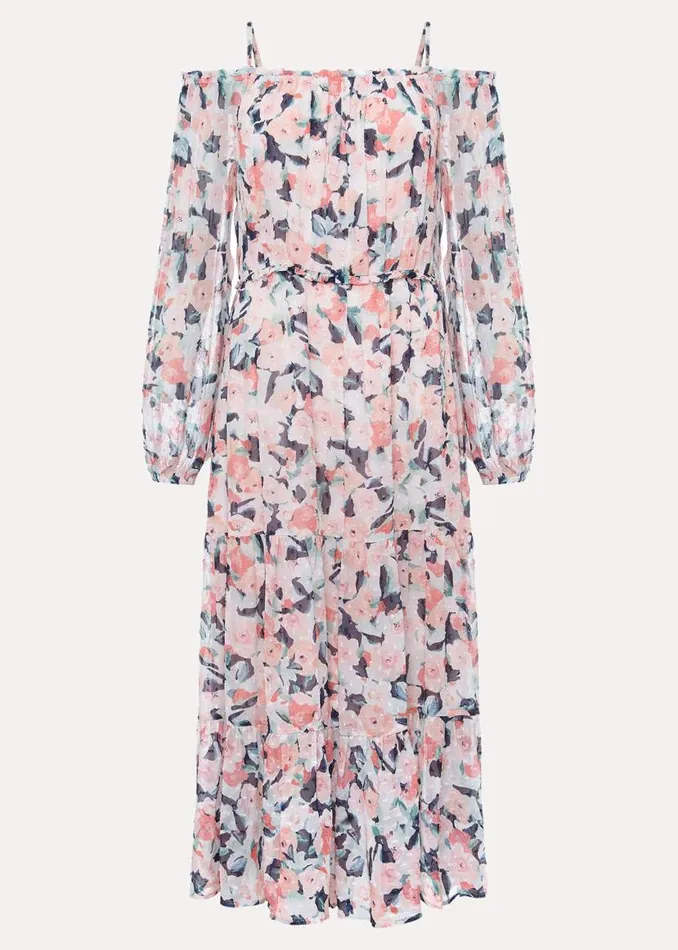 Phase Eight Dresses Vicky Off Shoulder Printed Dress Multicoloured 8211 Women Phase Eight Dresses Vicky Off Shoulder Printed Dress Multicoloured 8211 Women