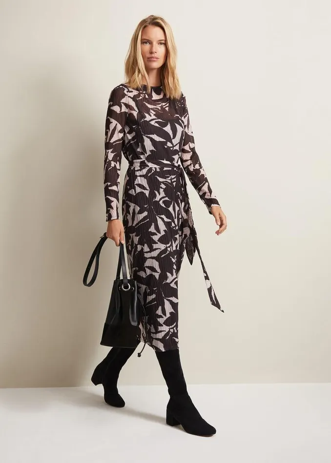 Phase Eight Dresses Yvonne Floral Midi Dress Black Multi 8211 Women