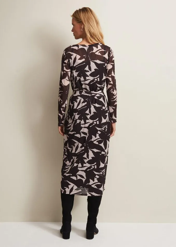 Phase Eight Dresses Yvonne Floral Midi Dress Black Multi 8211 Women
