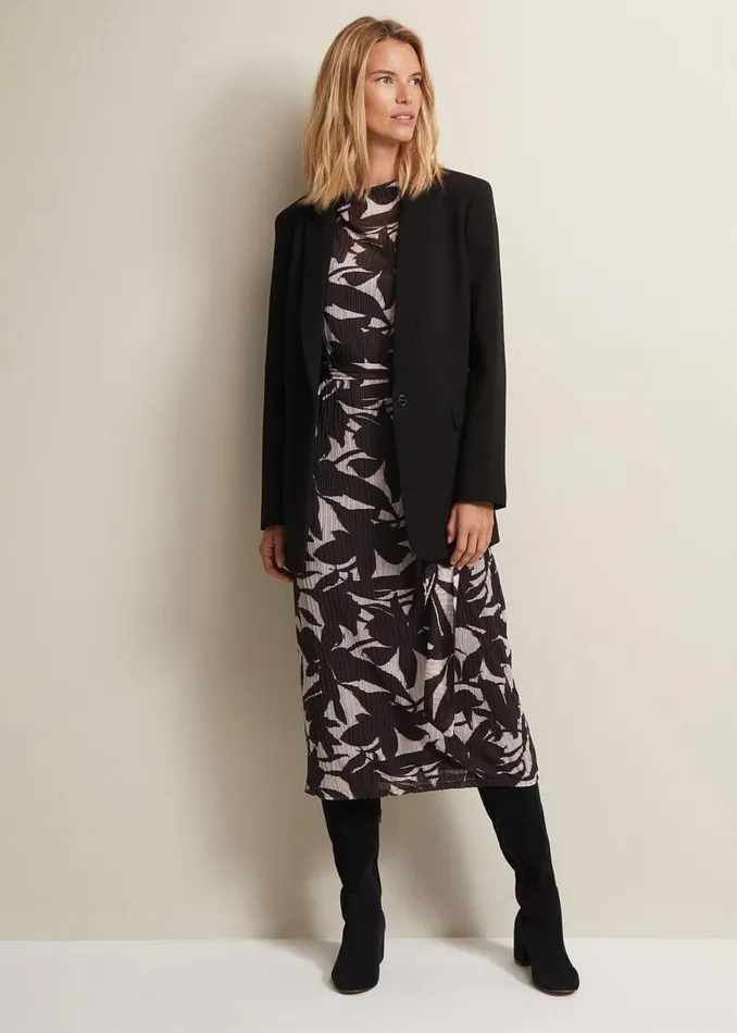 Phase Eight Dresses Yvonne Floral Midi Dress Black Multi 8211 Women