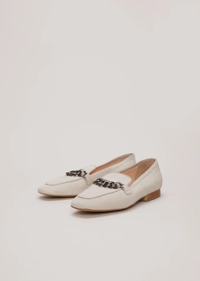 Phase Eight Flats Grey Chain Detail Loafers Light Grey 8211 Women