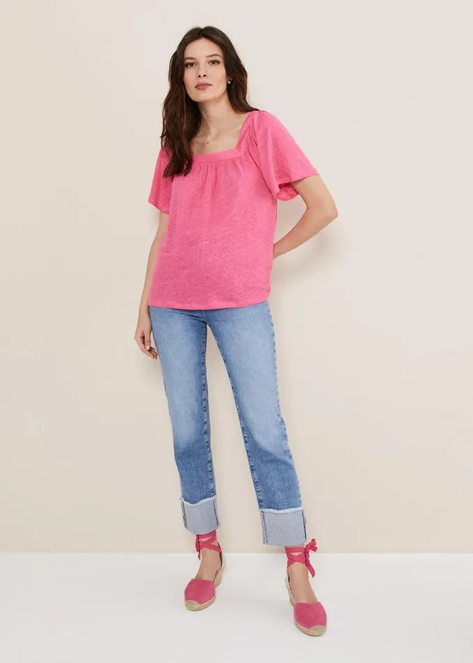 Phase Eight Heels Suede Ankle Tie Espadrille Shoes Bright Pink 8211 Women