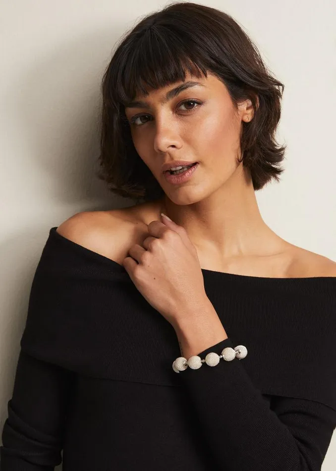 Phase Eight Jewellery Beaded Bracelet Silver 8211 Women