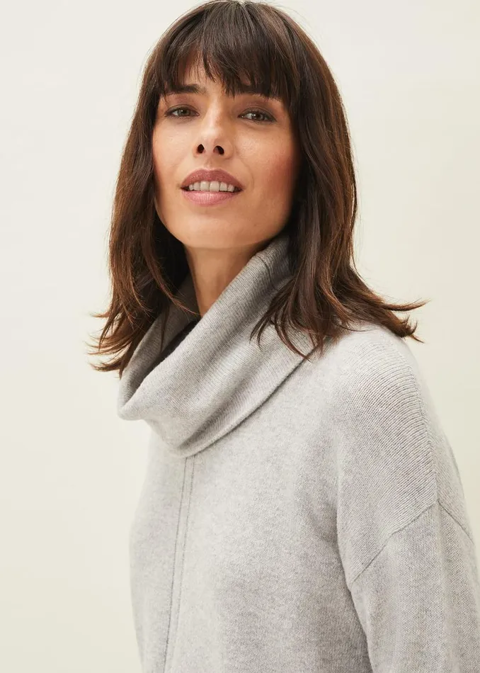 Phase Eight Knitwear Abella Cowl Neck Jumper Grey 8211 Women