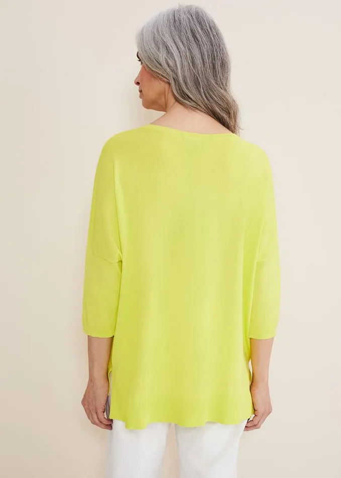 Phase Eight Knitwear Adriana Stepped Hem Knit Lime 8211 Women