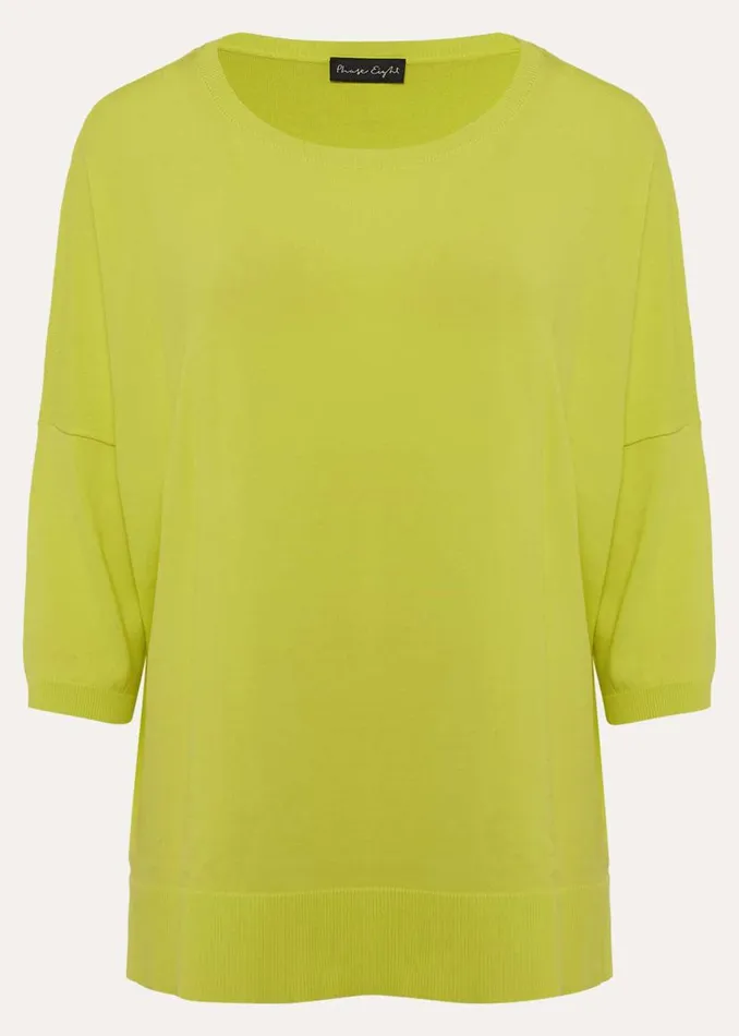 Phase Eight Knitwear Adriana Stepped Hem Knit Lime 8211 Women