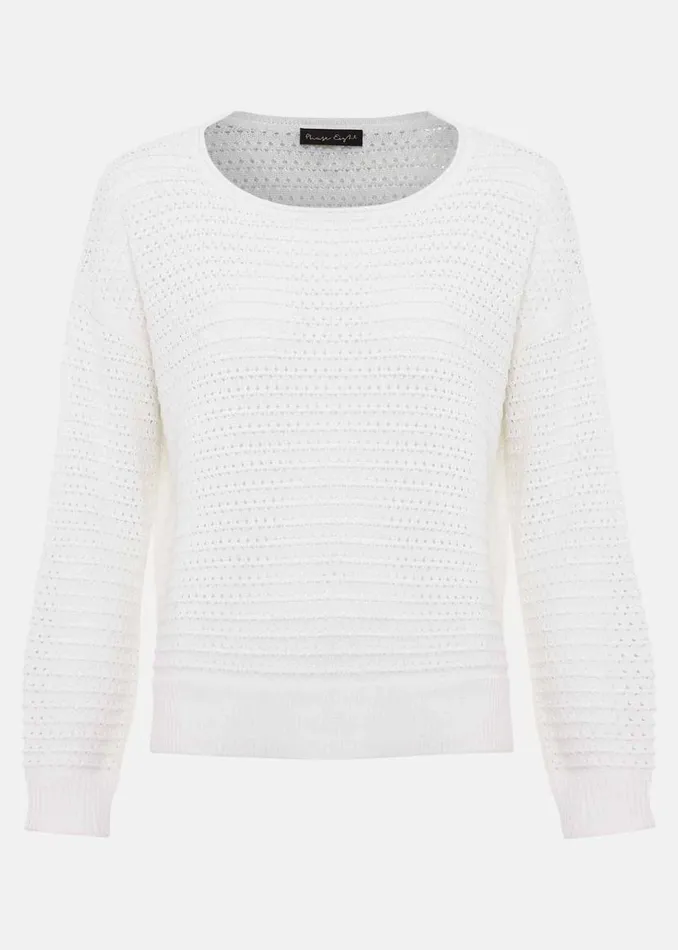 Phase Eight Knitwear Annie Textured Jumper Ivory 8211 Women