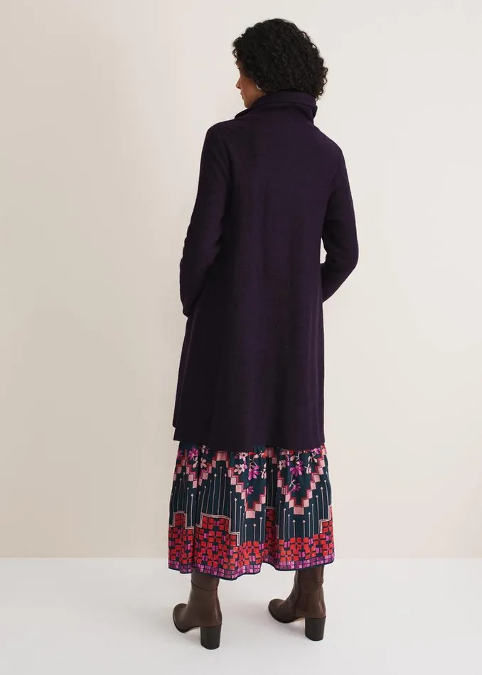Phase Eight Knitwear Bellona Knit Coat Blackcurrant 8211 Women