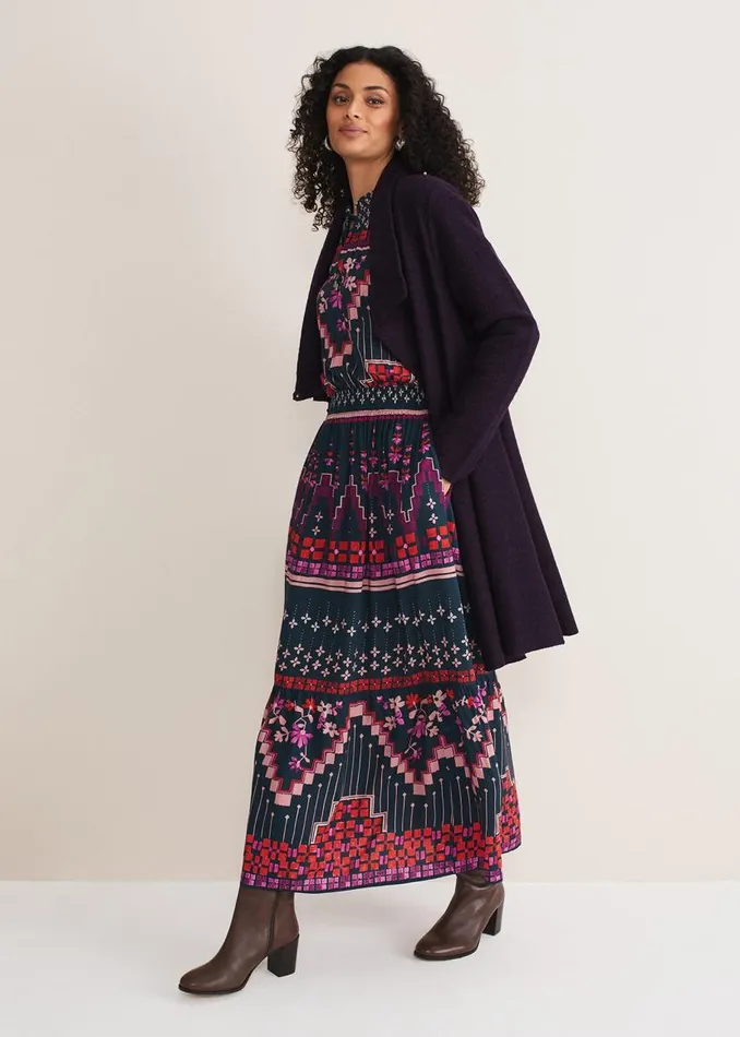 Phase Eight Knitwear Bellona Knit Coat Blackcurrant 8211 Women