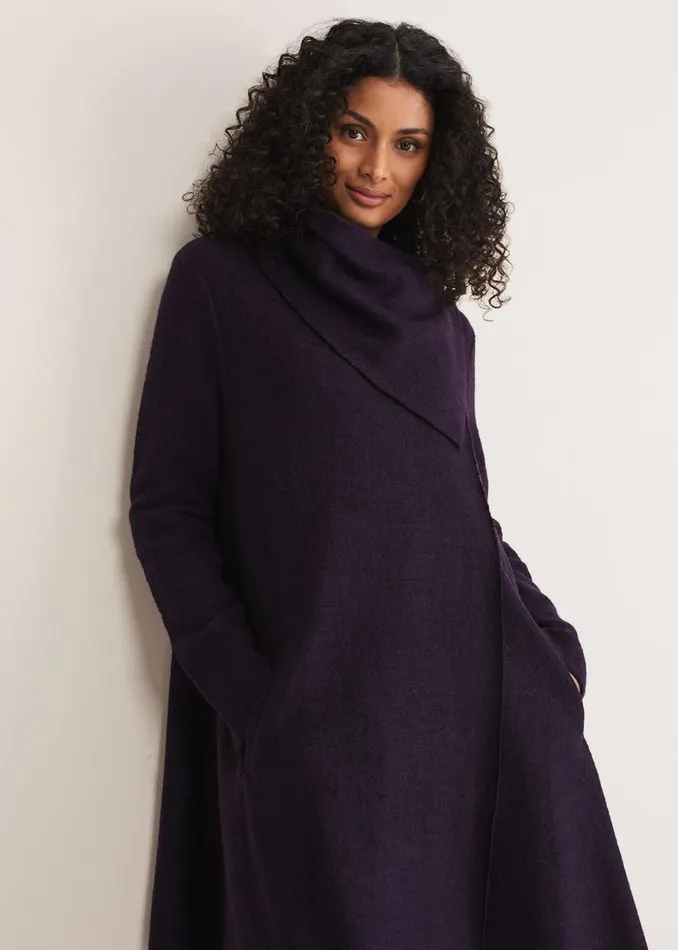Phase Eight Knitwear Bellona Knit Coat Blackcurrant 8211 Women