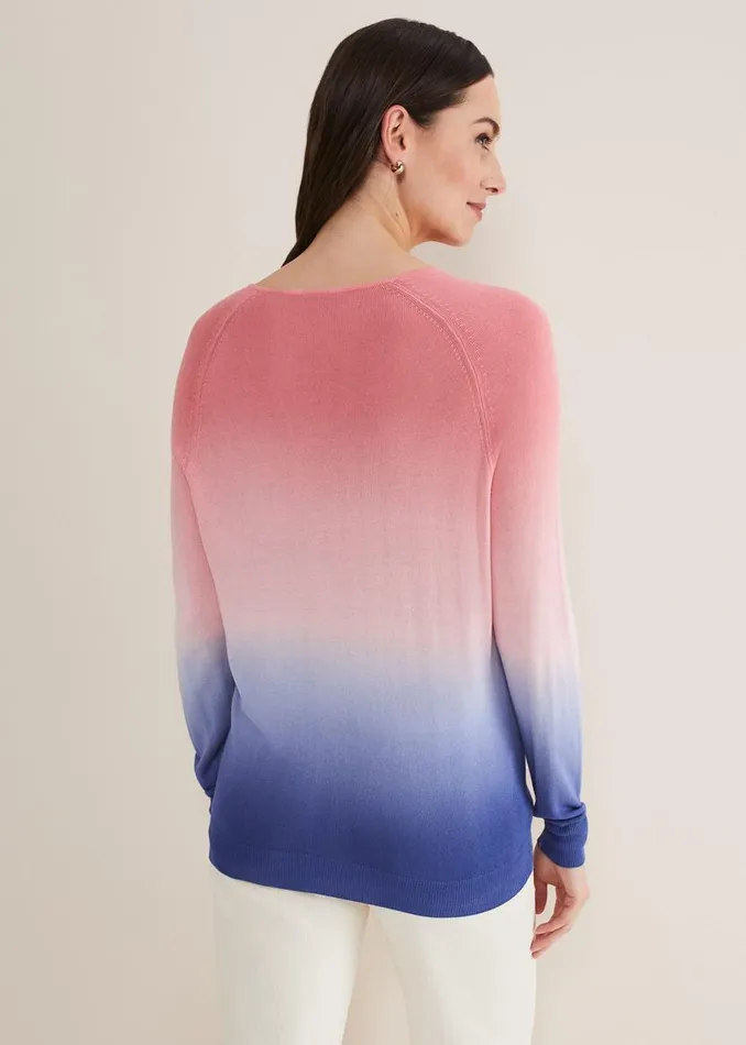 Phase Eight Knitwear Helen Dip Dye Knit Bluepink 8211 Women