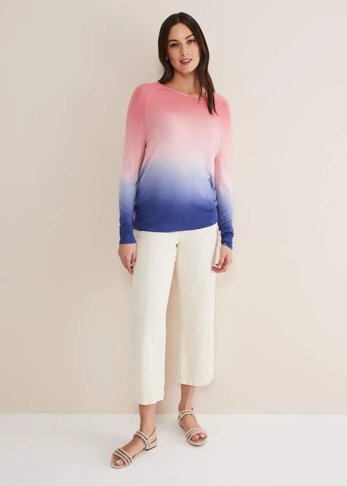 Phase Eight Knitwear Helen Dip Dye Knit Bluepink 8211 Women