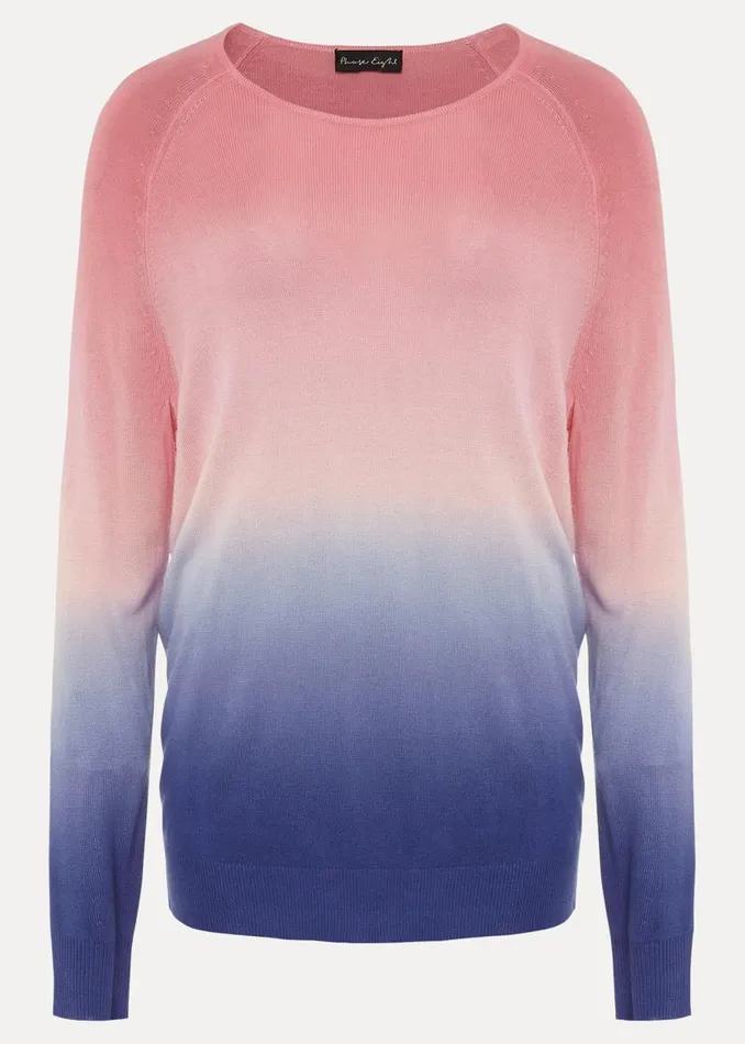 Phase Eight Knitwear Helen Dip Dye Knit Bluepink 8211 Women
