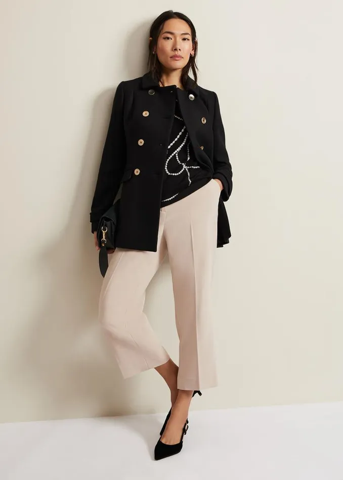 Phase Eight Knitwear Jaelyn Pearl Print Jumper Black 8211 Women
