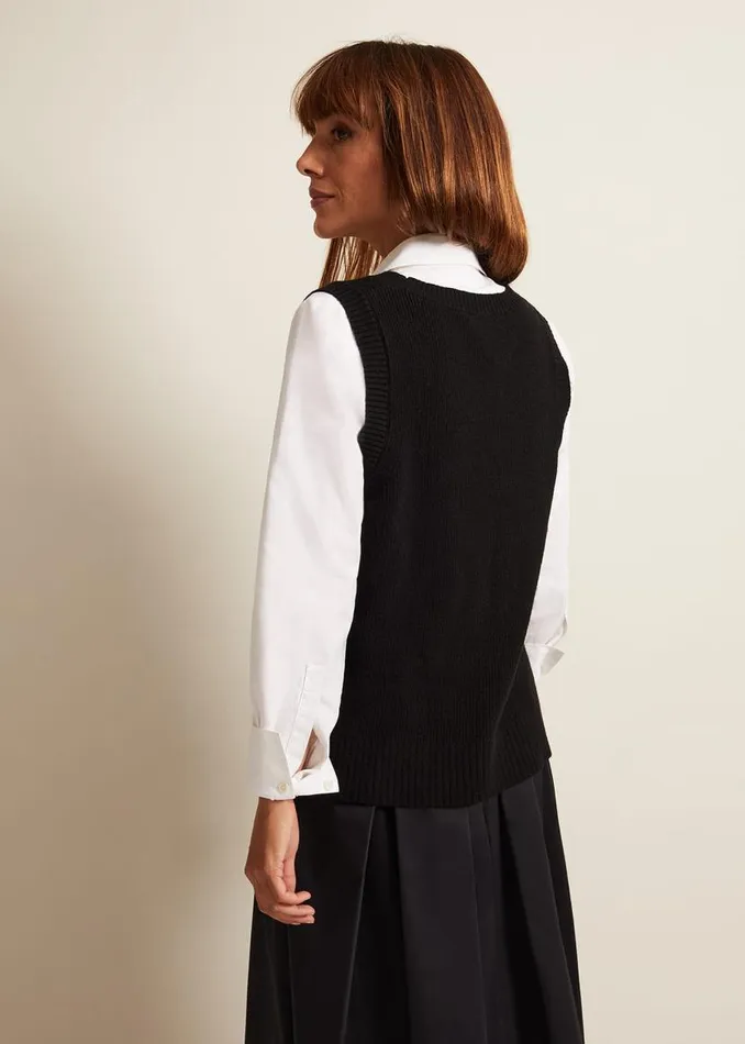 Phase Eight Knitwear Marianna V Neck Tank Black 8211 Women