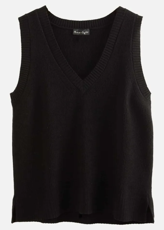 Phase Eight Knitwear Marianna V Neck Tank Black 8211 Women