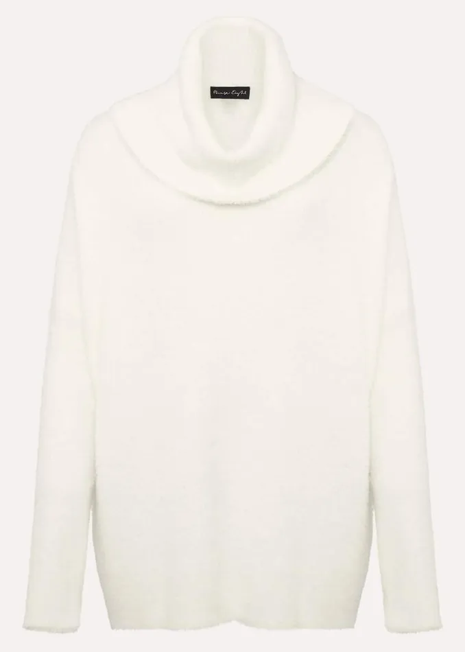 Phase Eight Knitwear Natalia Fluffy Roll Neck Knit Winter White 8211 Women