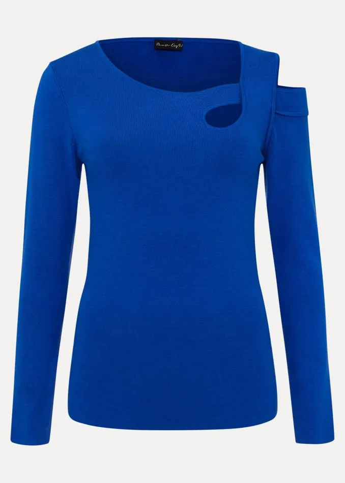 Phase Eight Knitwear Wren Blue Cut Out Knitted Top Blue 8211 Women