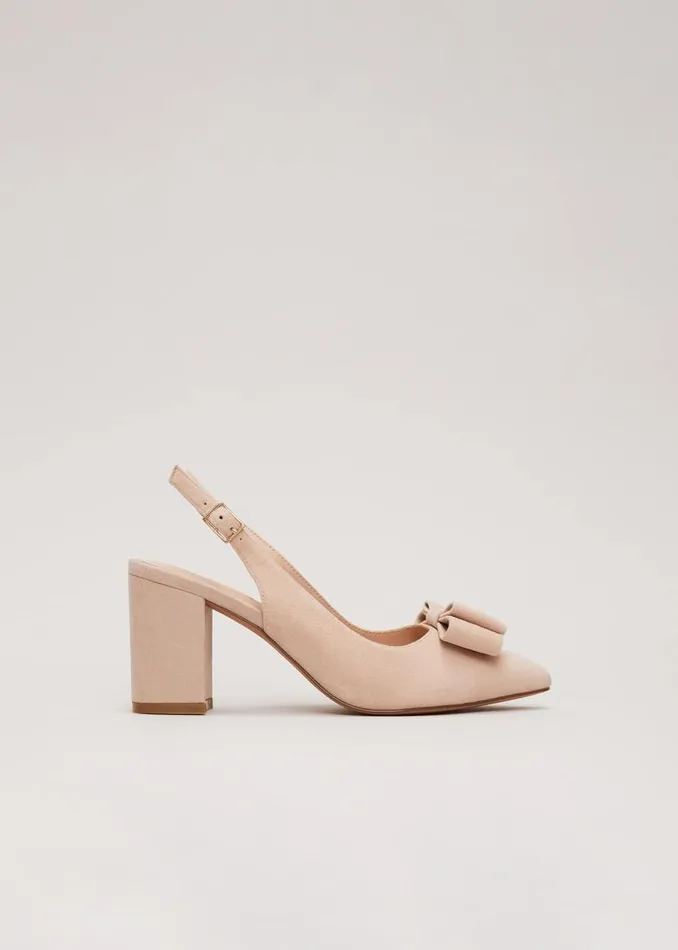 Phase Eight Occasion Shoes Bow Front Slingback Block Heel Shoes Neutral 8211 Women Phase Eight Occasion Shoes Bow Front Slingback Block Heel Shoes Neutral 8211 Women