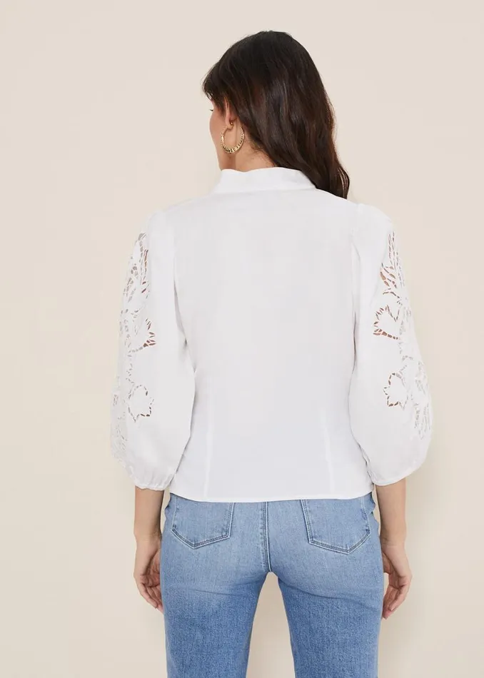 Phase Eight Shirts and Blouses Kacey Broderie Blouse White 8211 Women