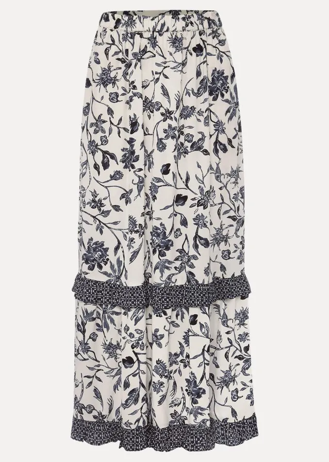 Phase Eight Skirts Ferne Floral CoOrd Midi Skirt Navyivory 8211 Women