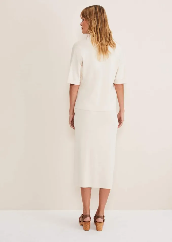 Phase Eight Skirts Mae Button Up Skirt Buttermilk 8211 Women