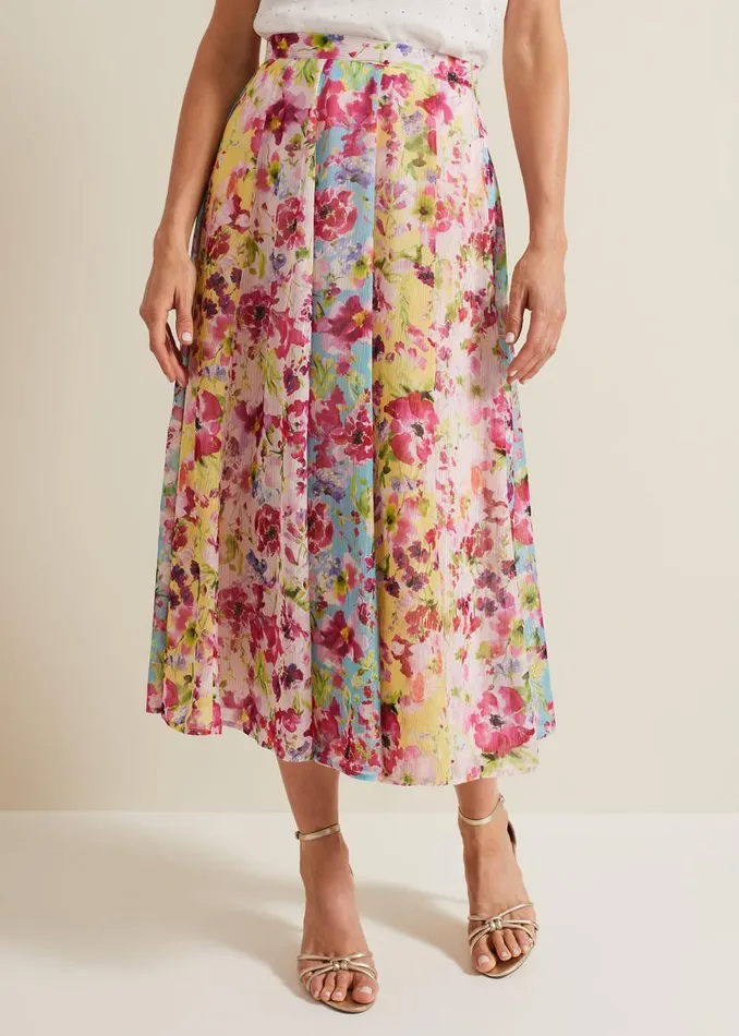 Phase Eight Skirts Vivianne Floral Midi Skirt Multicoloured 8211 Women