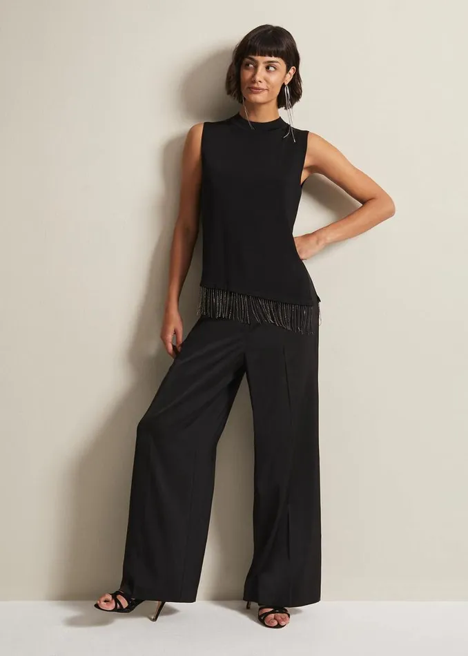 Phase Eight Tops and TShirts Alara Diamante Sleeveless Top Black 8211 Women