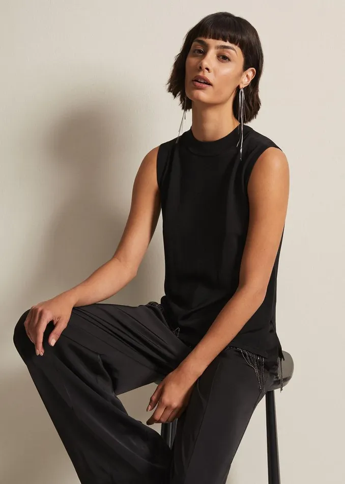 Phase Eight Tops and TShirts Alara Diamante Sleeveless Top Black 8211 Women