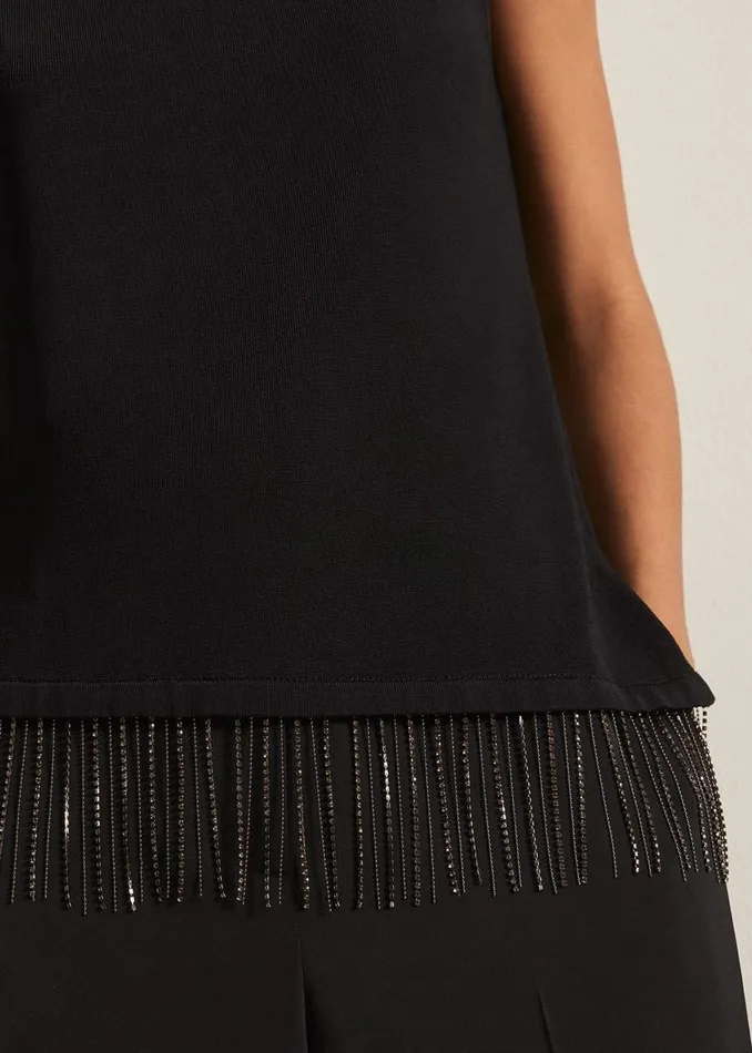 Phase Eight Tops and TShirts Alara Diamante Sleeveless Top Black 8211 Women