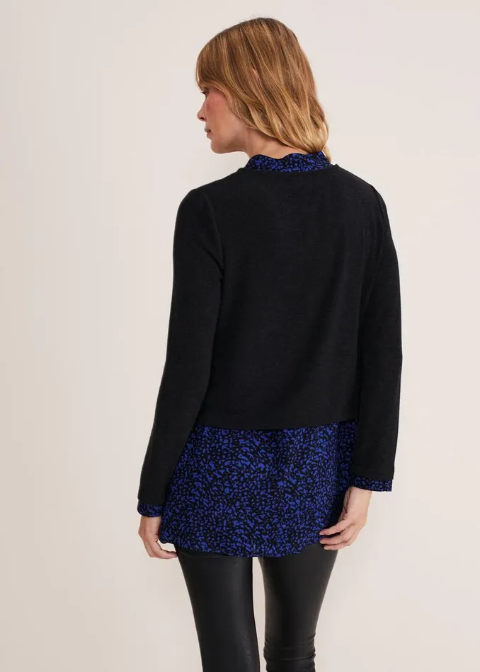 Phase Eight Tops and TShirts Avie Double Layer Top Cobaltblack 8211 Women