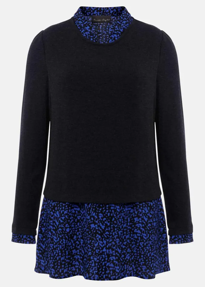 Phase Eight Tops and TShirts Avie Double Layer Top Cobaltblack 8211 Women