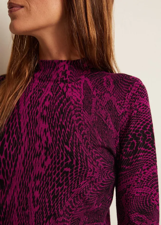 Phase Eight Tops and TShirts Livetta Snake Print Top Purple 8211 Women