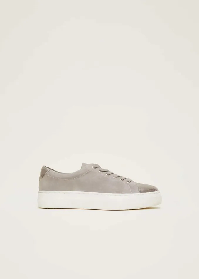 Phase Eight Trainers Metallic Trainer Grey 8211 Women