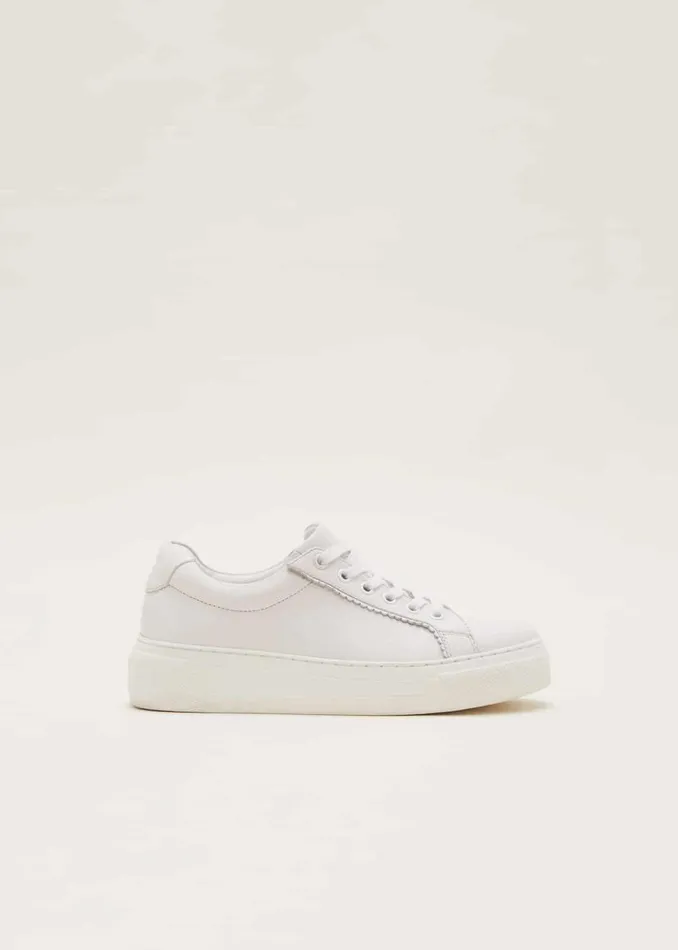 Phase Eight Trainers White Leather Trainers White 8211 Women