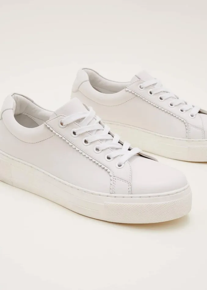 Phase Eight Trainers White Leather Trainers White 8211 Women
