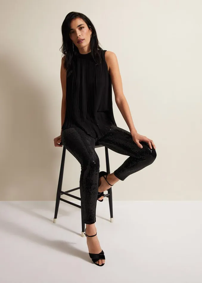 Phase Eight Trousers Ausha Black Sequin Leggings Black 8211 Women
