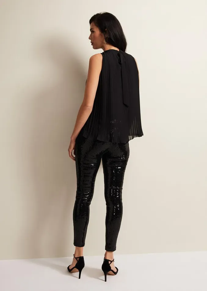 Phase Eight Trousers Ausha Black Sequin Leggings Black 8211 Women