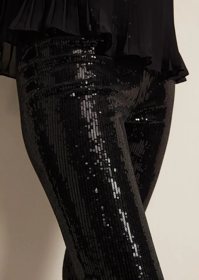 Phase Eight Trousers Ausha Black Sequin Leggings Black 8211 Women