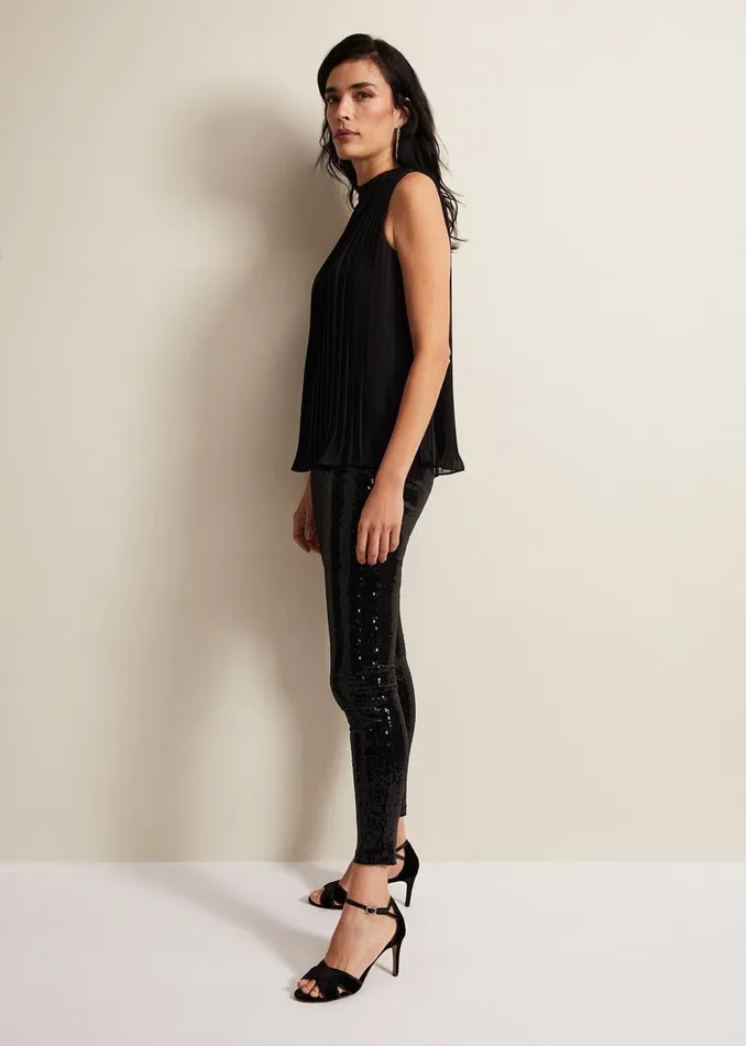 Phase Eight Trousers Ausha Black Sequin Leggings Black 8211 Women