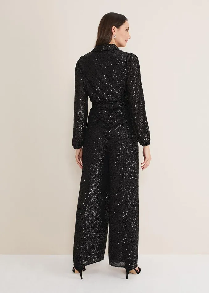 Phase Eight Trousers Florentine Sequin Trouser Black 8211 Women