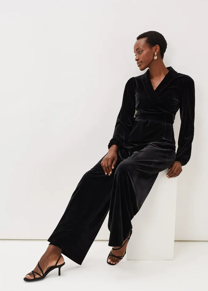 Phase Eight Trousers Florentine Velvet CoOrd Trousers Black 8211 Women