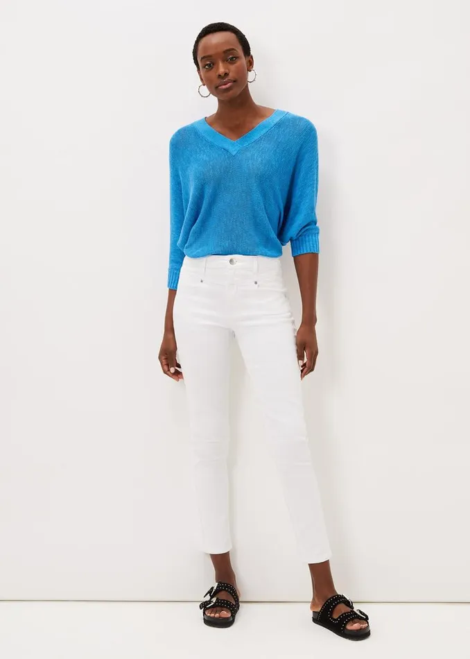 Phase Eight Trousers Hailee Topstitch Skinny Jeans White 8211 Women