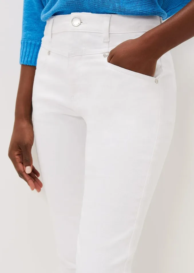 Phase Eight Trousers Hailee Topstitch Skinny Jeans White 8211 Women