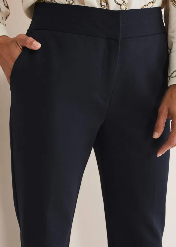 Phase Eight Trousers Julianna Cropped Straight Leg Trousers Navy 8211 Women