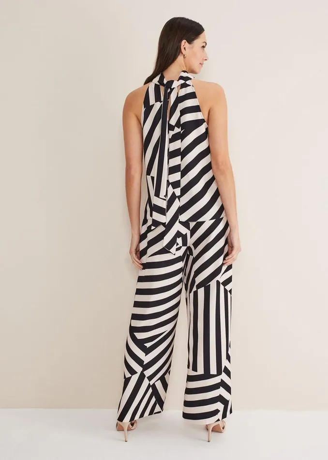 Phase Eight Trousers Phillis Striped Wide Leg Trousers Blackpink 8211 Women